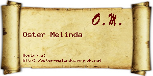 Oster Melinda névjegykártya